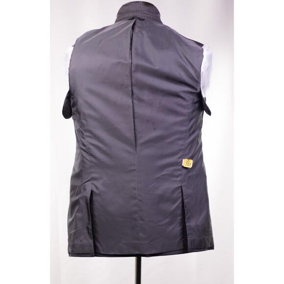 Men's Banana Republic Blazer Gray Striped Modern Slim Fit Jacket Size 38r Wool - Picture 10 of 12